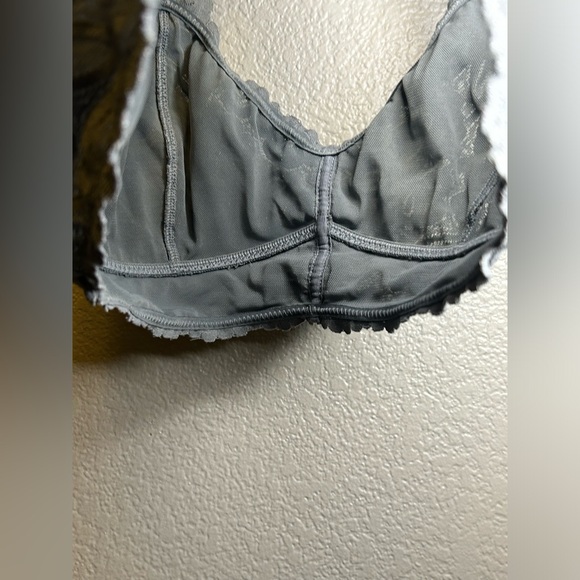 Free People Intimatly Galloon Lace Racerback Bralette Graphite Gray Size XS - Picture 8 of 8